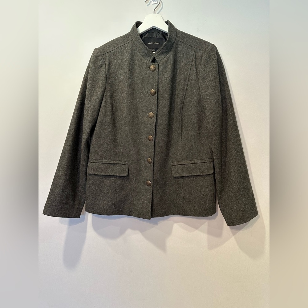 Banana Republic Military Wool Blend Blazer